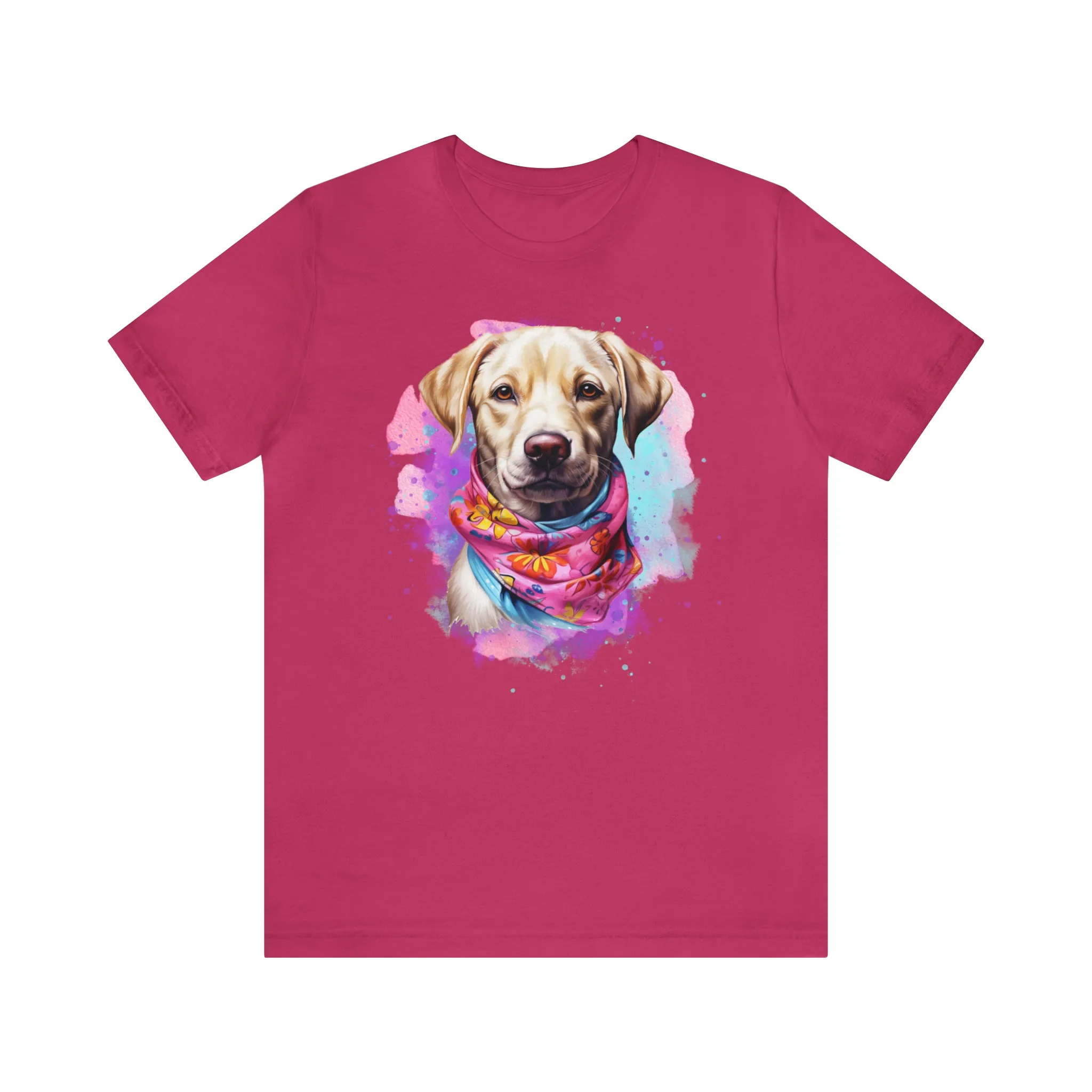 Labrador in Pink T-Shirt | I Love my Dog Tee |  Bella Canvas 3001 Unisex |  Dog Lover Short Sleeve Tshirt