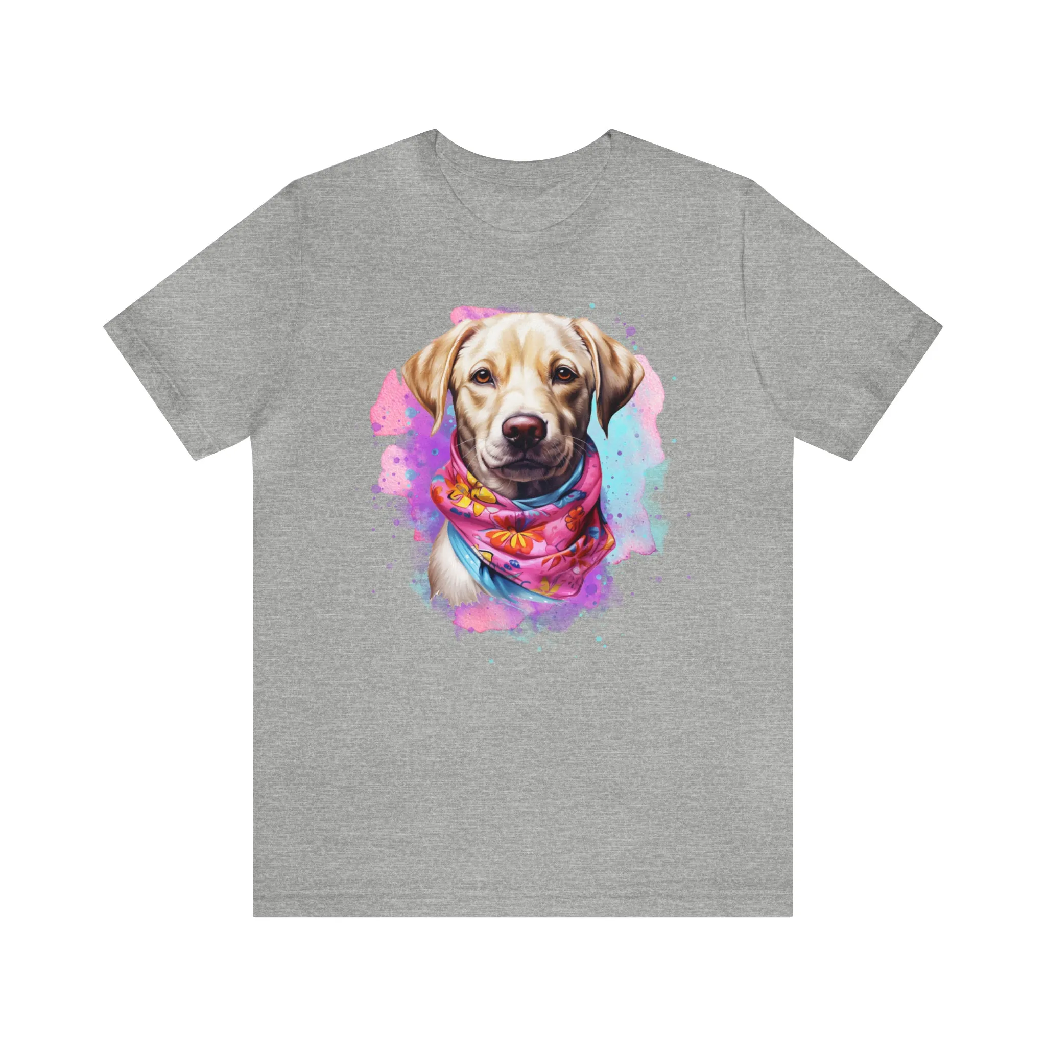 Labrador in Pink T-Shirt | I Love my Dog Tee |  Bella Canvas 3001 Unisex |  Dog Lover Short Sleeve Tshirt