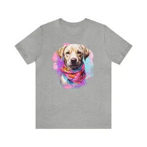Labrador in Pink T-Shirt | I Love my Dog Tee |  Bella Canvas 3001 Unisex |  Dog Lover Short Sleeve Tshirt