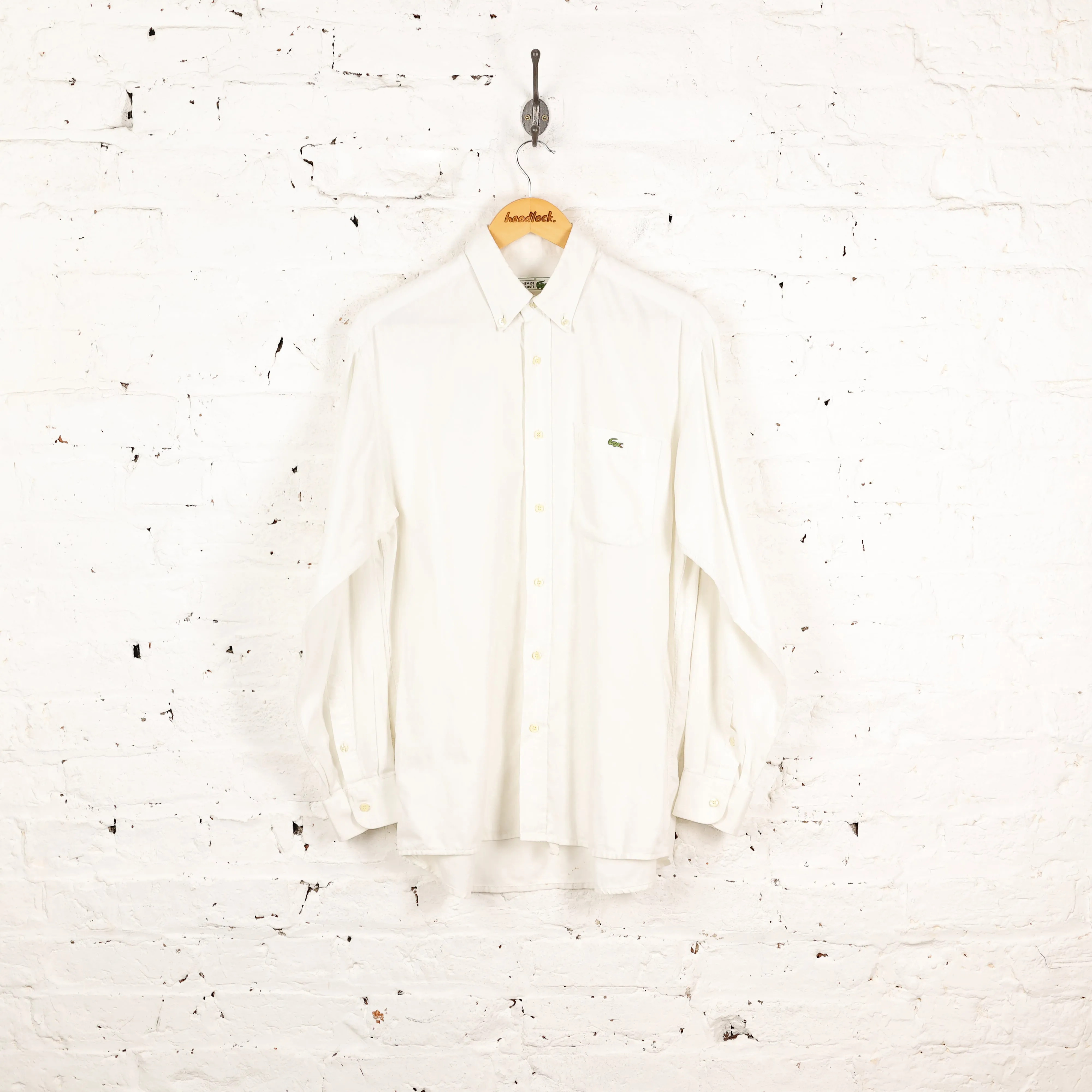 Lacoste Button Down Shirt - White - M