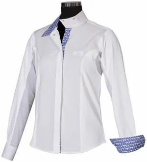 Ladies Equine Couture Waves Long Sleeve Show Shirt