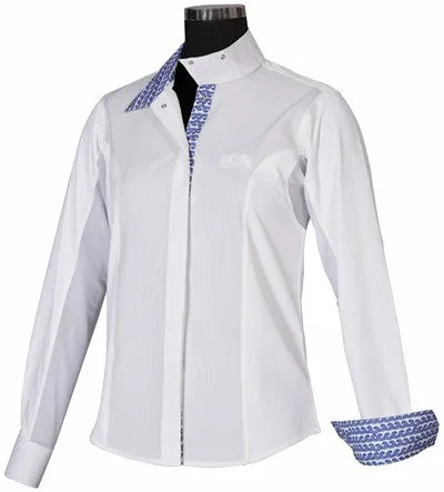 Ladies Equine Couture Waves Long Sleeve Show Shirt