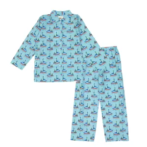 Le Petit Lucas DuTertre Boy's Boats Cotton PJ Set