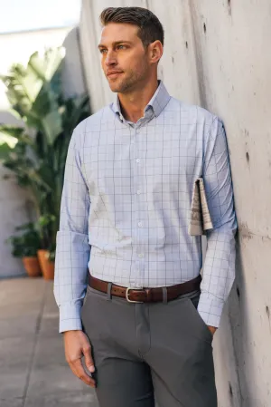 Leeward  Dress Shirt - Sky Rodeo Plaid