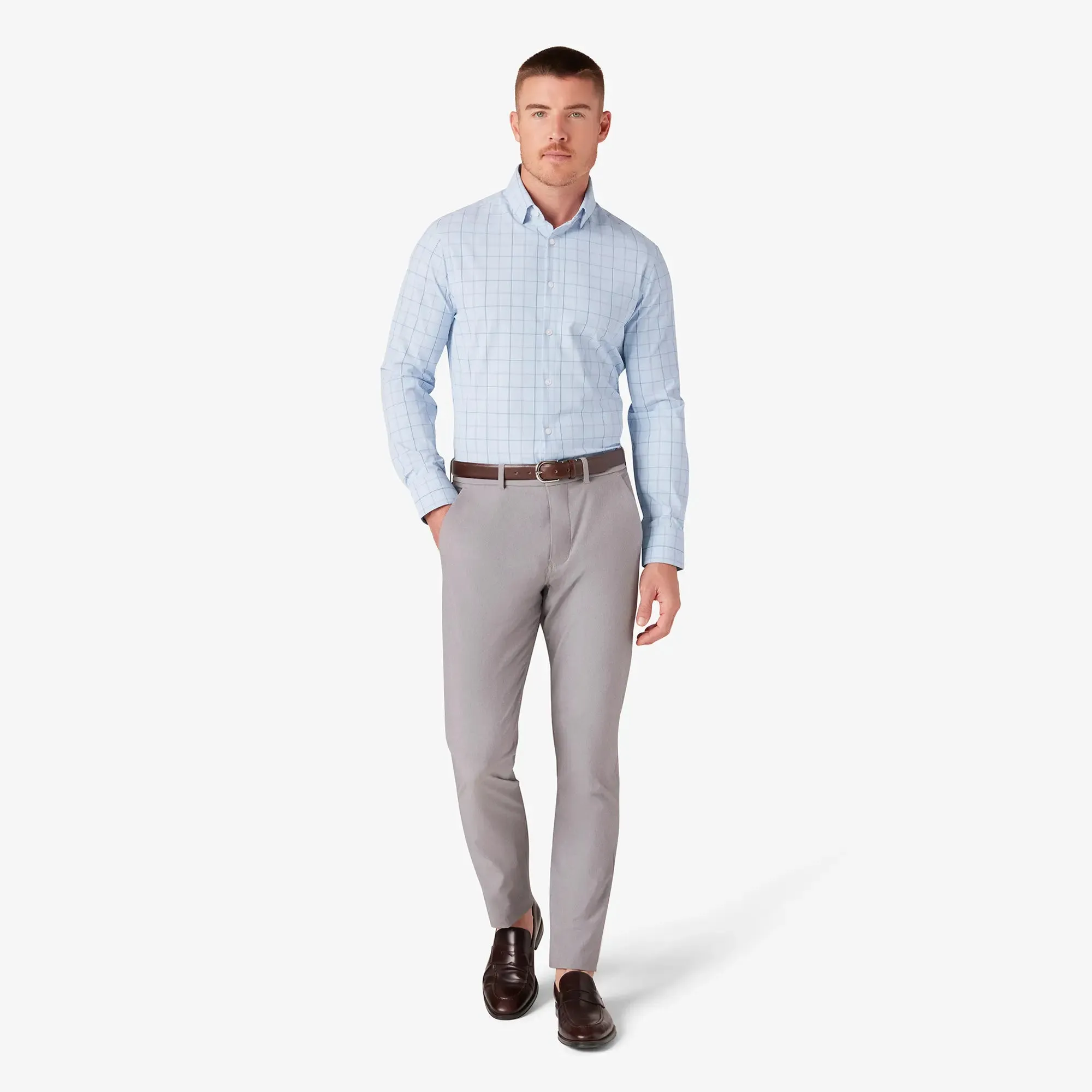 Leeward  Dress Shirt - Sky Rodeo Plaid