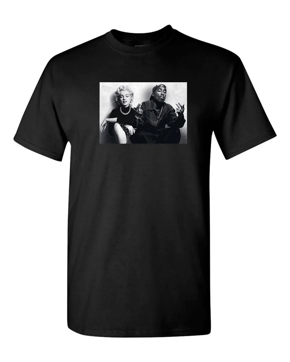 Legends Marilyn Monroe Tupac Shakur Chillin T shirt Hip Hop t shirt
