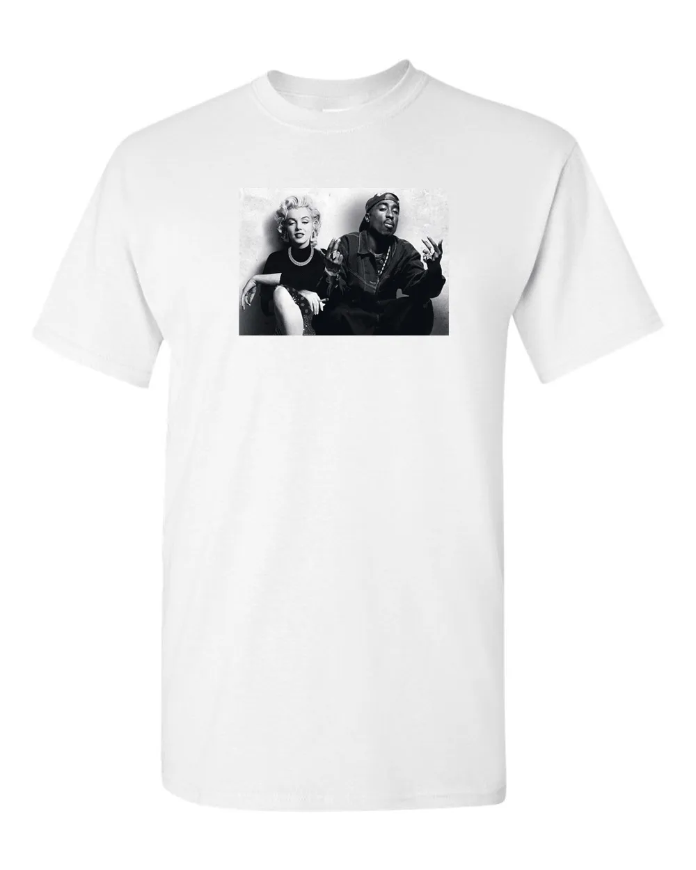 Legends Marilyn Monroe Tupac Shakur Chillin T shirt Hip Hop t shirt