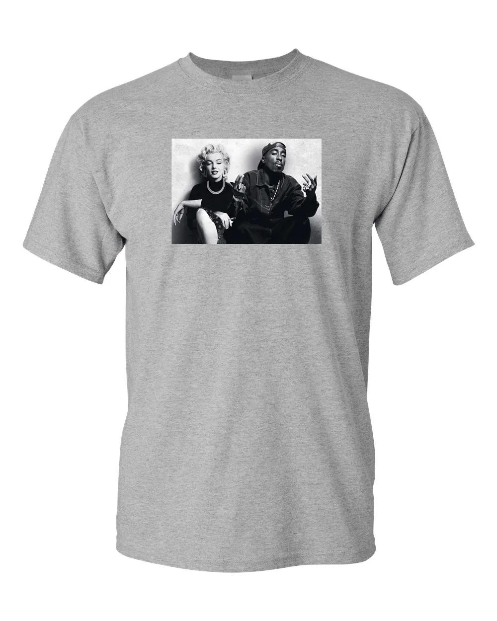 Legends Marilyn Monroe Tupac Shakur Chillin T shirt Hip Hop t shirt