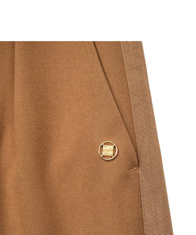 LENUCU Line Bermuda Pants - Camel