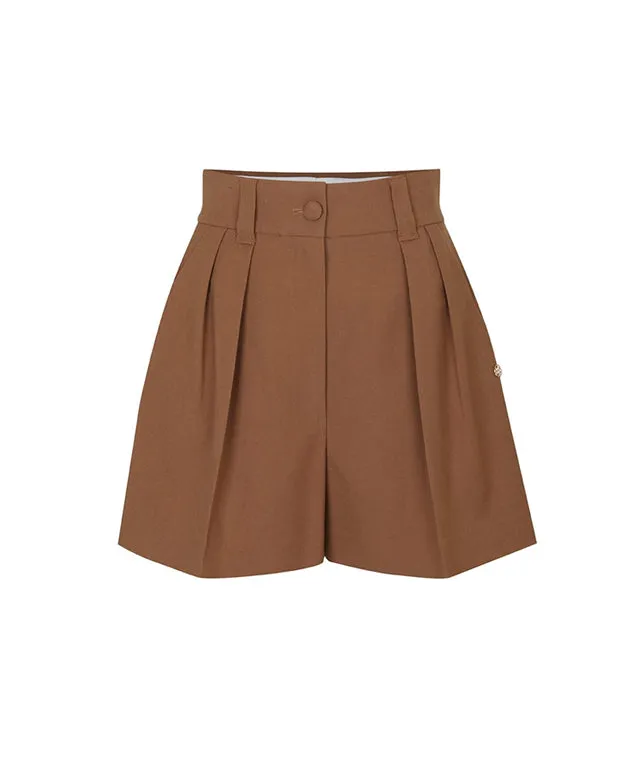 LENUCU Line Bermuda Pants - Camel