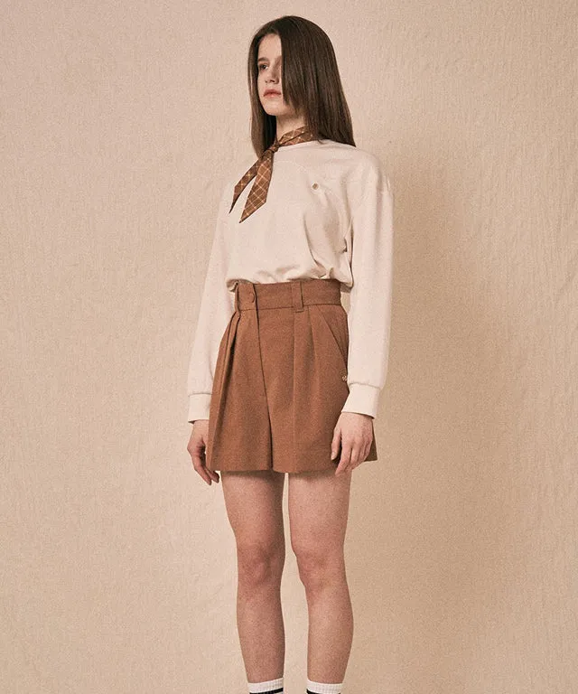 LENUCU Line Bermuda Pants - Camel