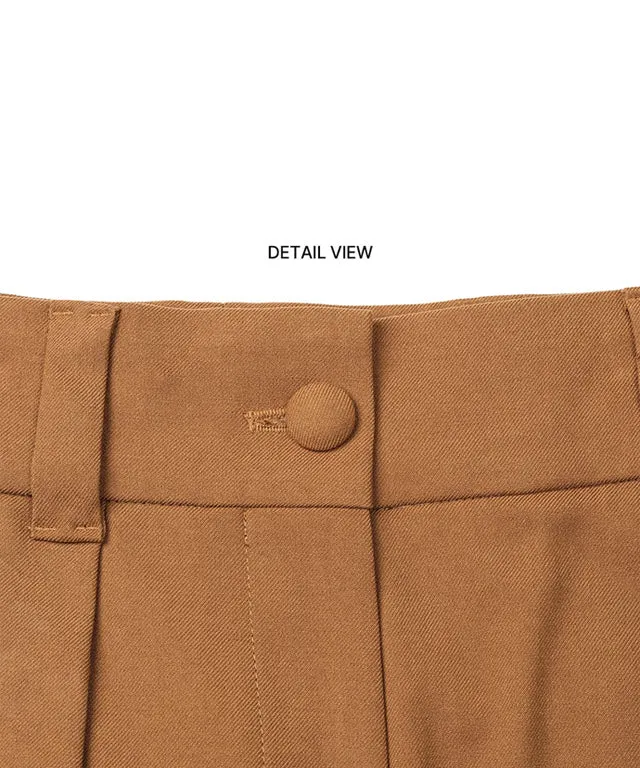 LENUCU Line Bermuda Pants - Camel