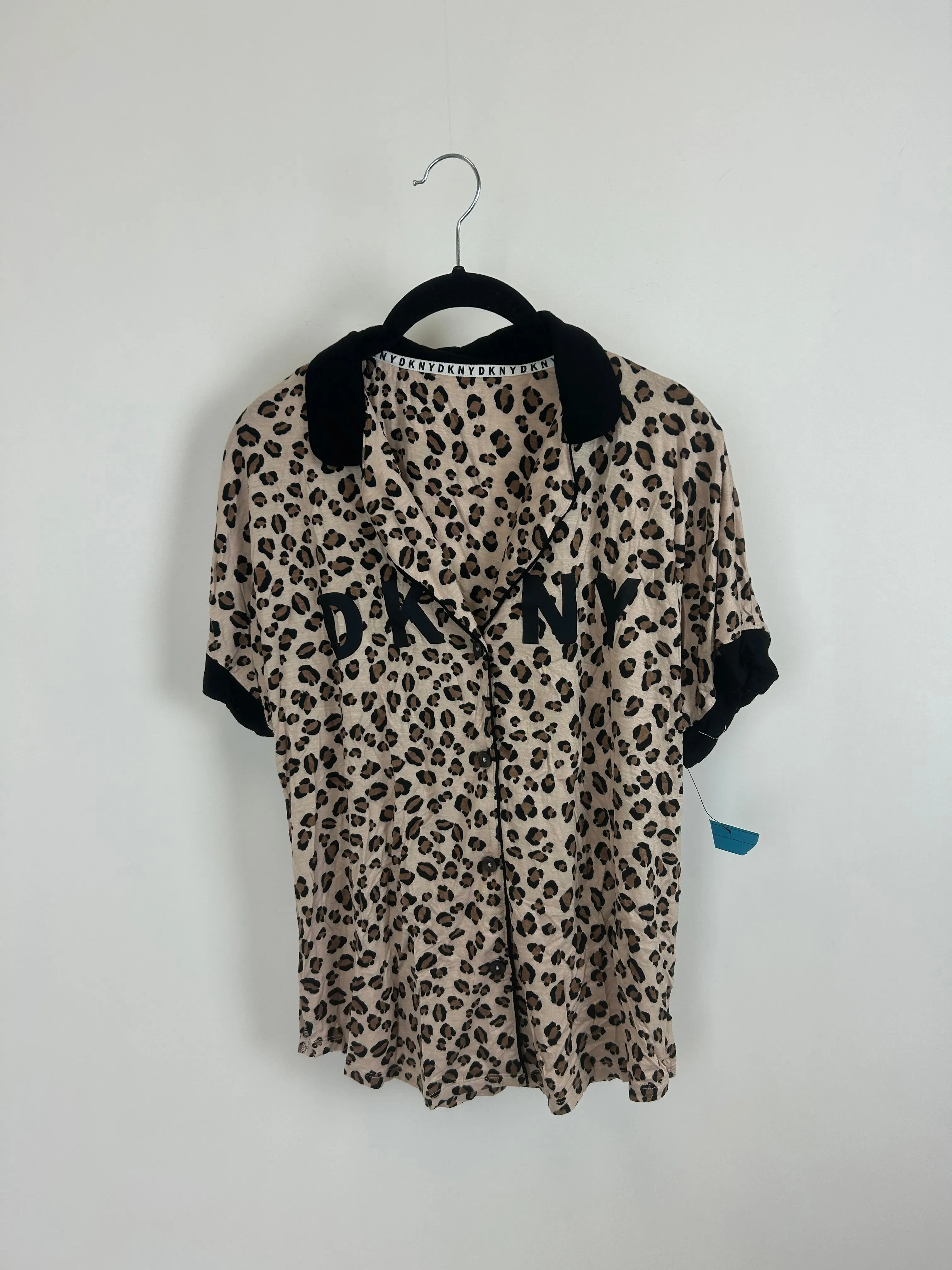 Leopard Print Button Down Pajama Top - Size 4/6