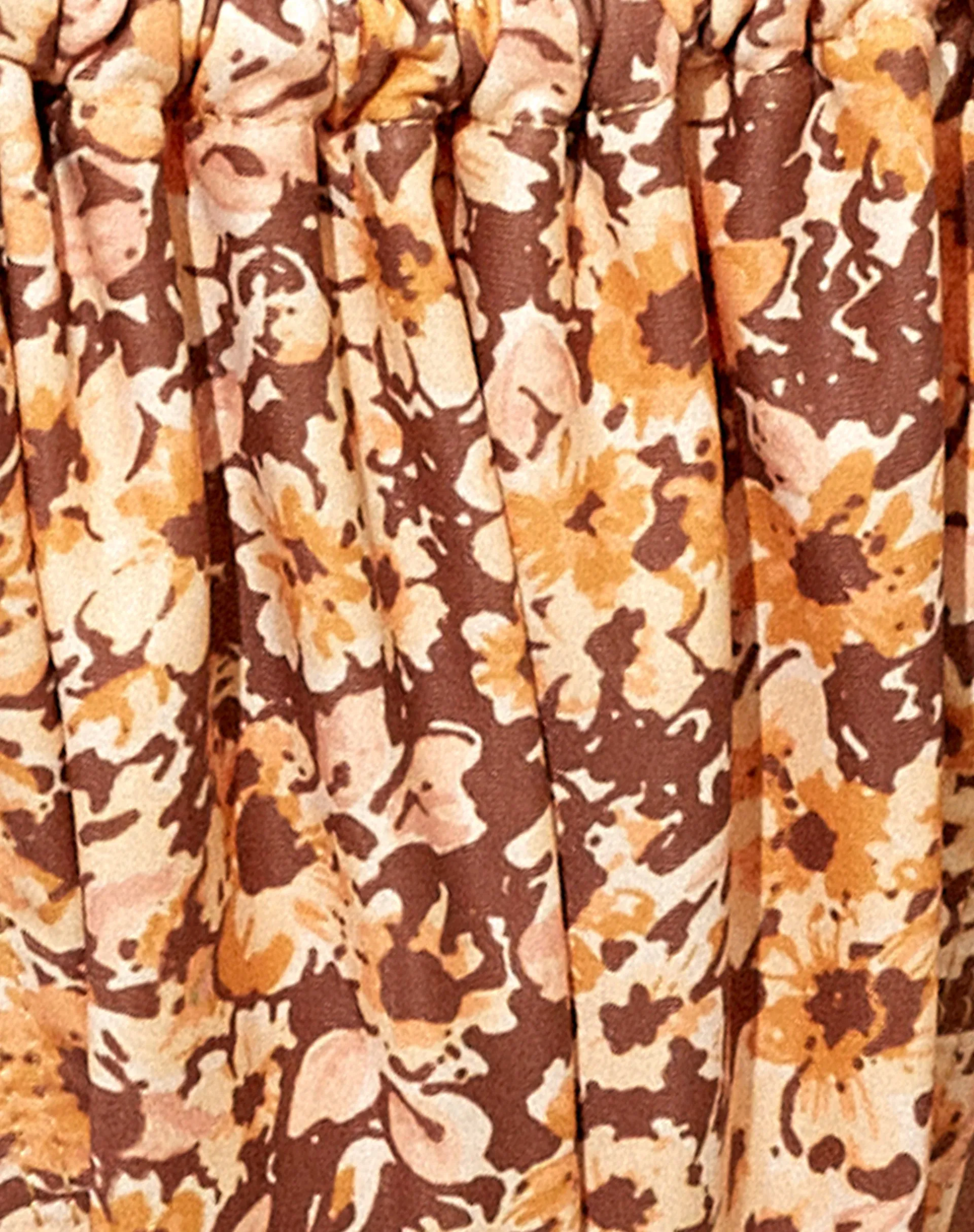 Leyna Bikini Bottom in Small Flower Brown