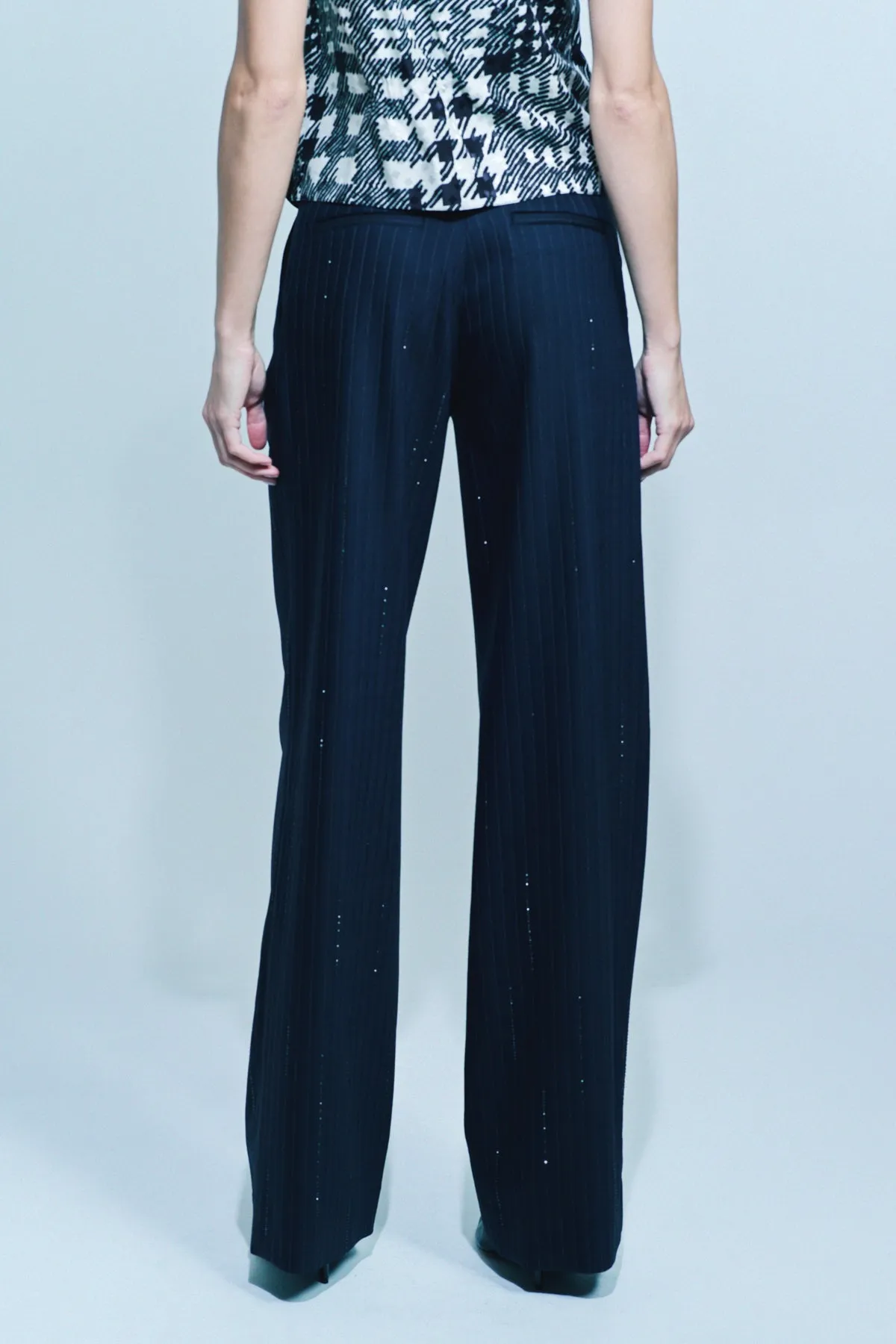 LIBERTINE | ‘CRYSTAL PINSTRIPE’ BAGGY TROUSERS
