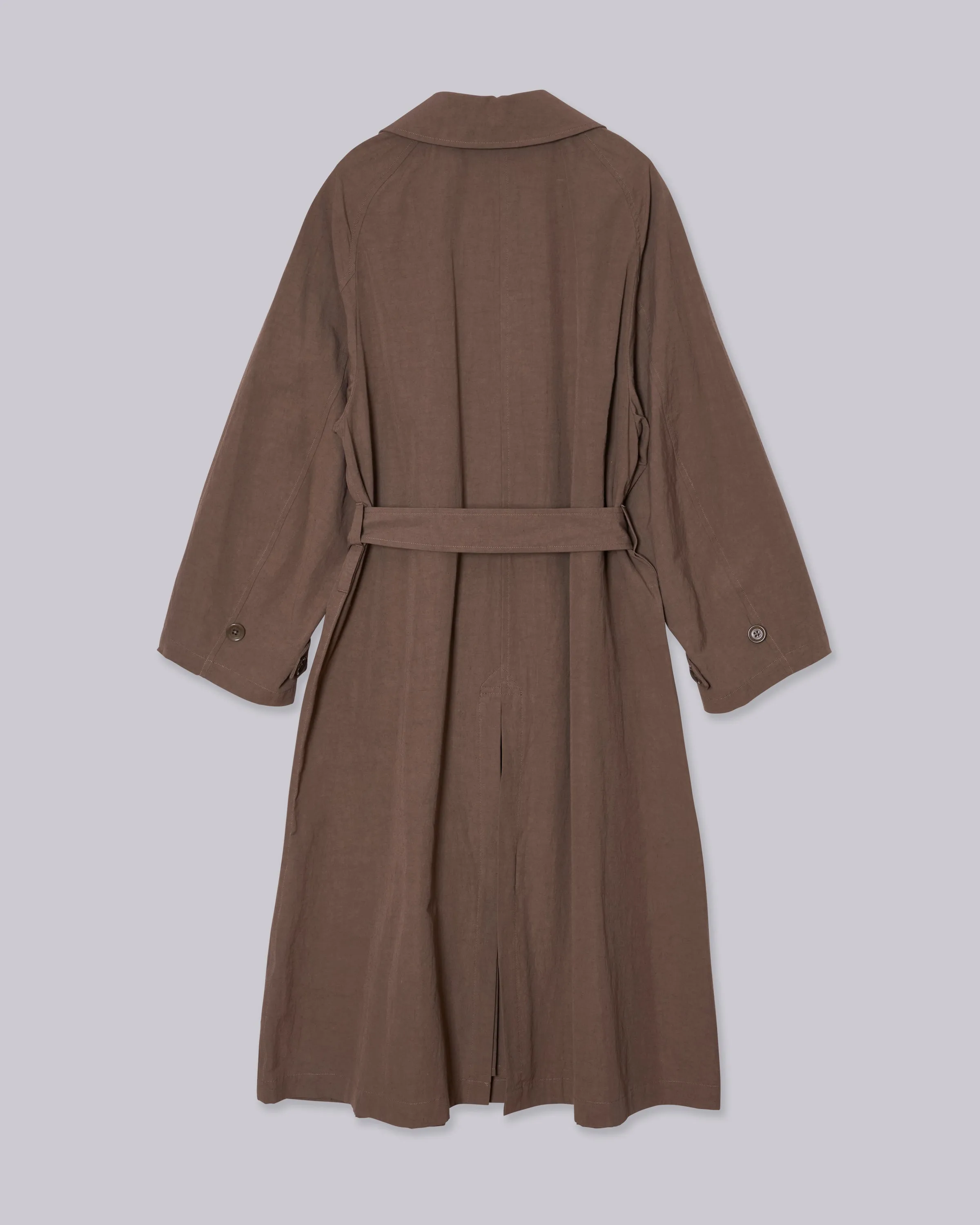 Light Trench Coat in Moss Gray