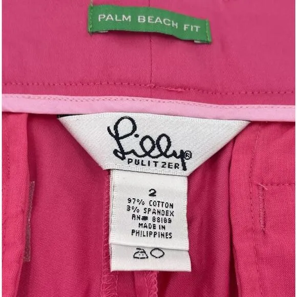 Lilly Pulitzer Courtney Stretch Bermuda Shorts Womens 2 Parade Pink
