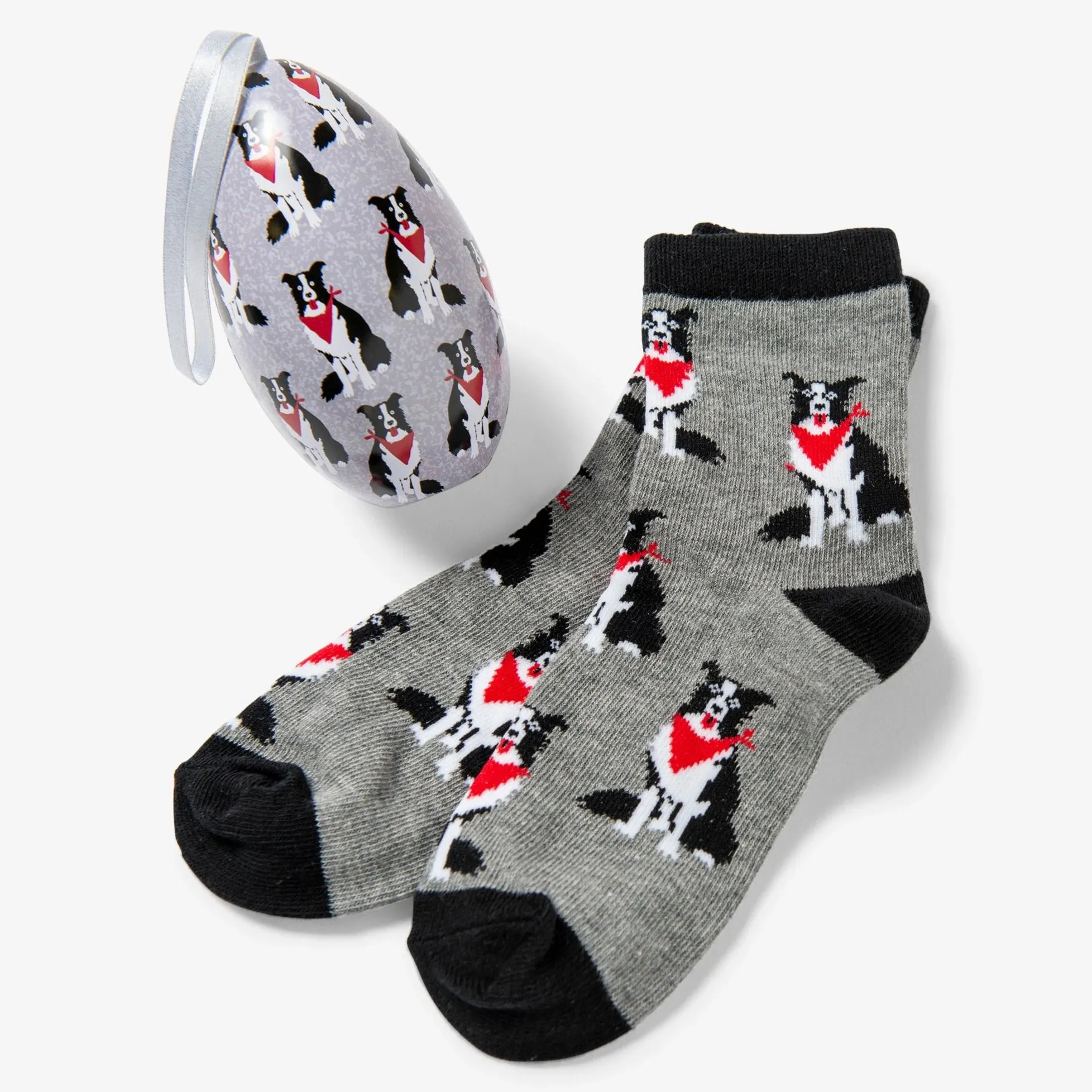 Little Blue House Country Dog Kids Socks In Egg