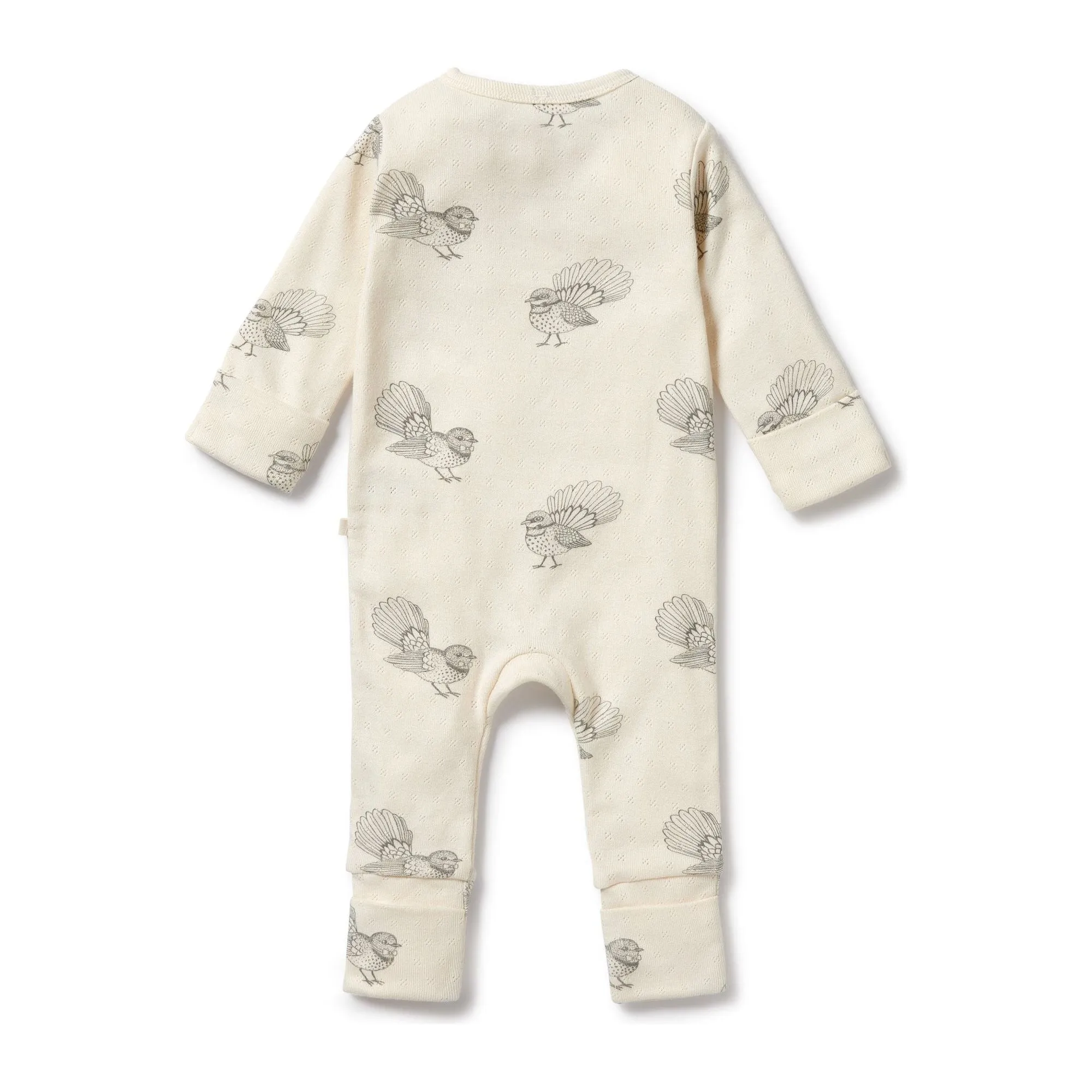Little Faintail Organic Pointelle Zipsuit with Feet