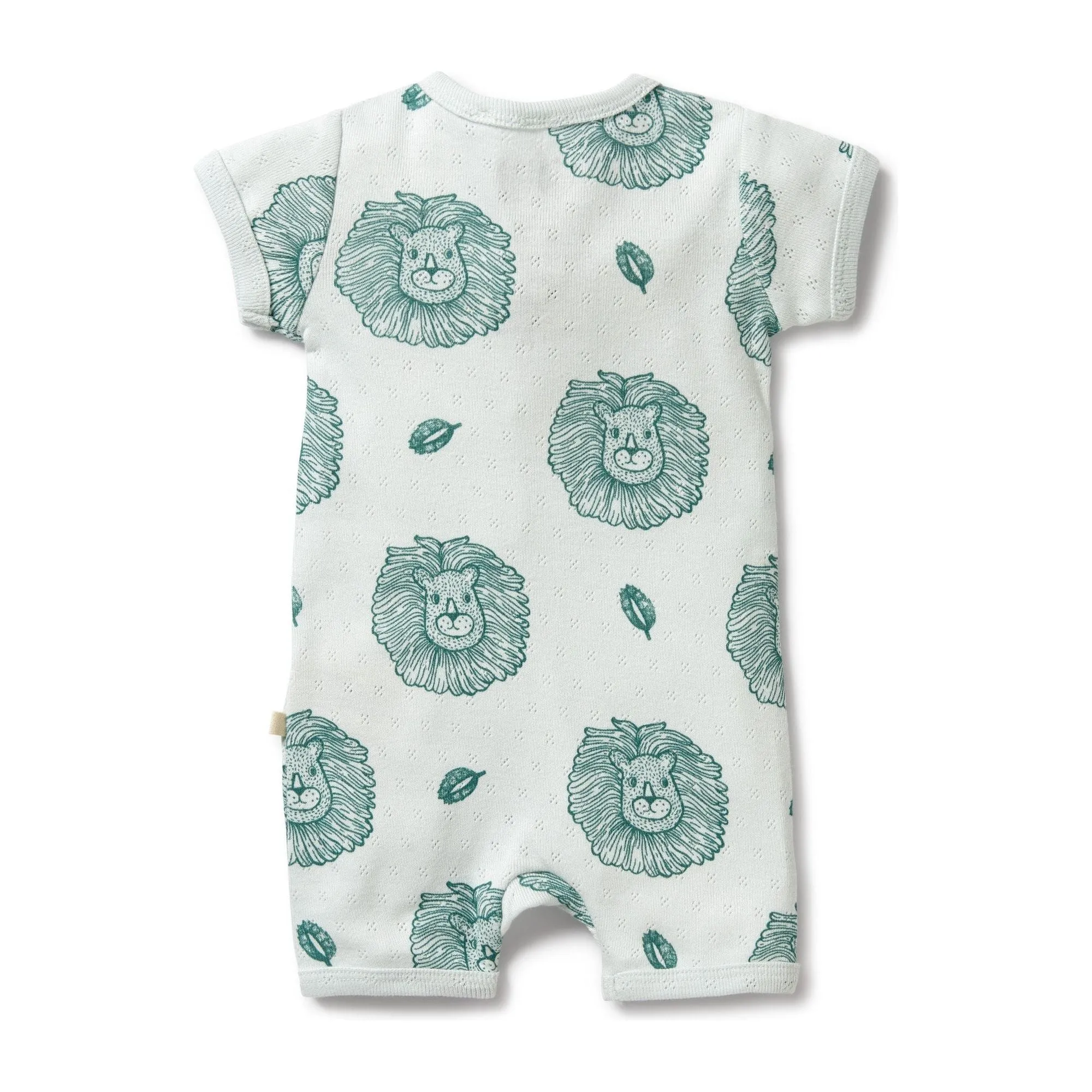Little Lion Organic Pointelle Boyleg Zipsuit