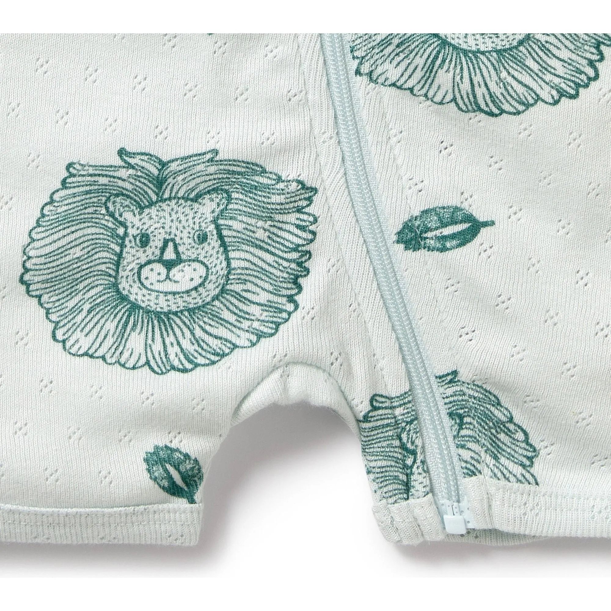 Little Lion Organic Pointelle Boyleg Zipsuit