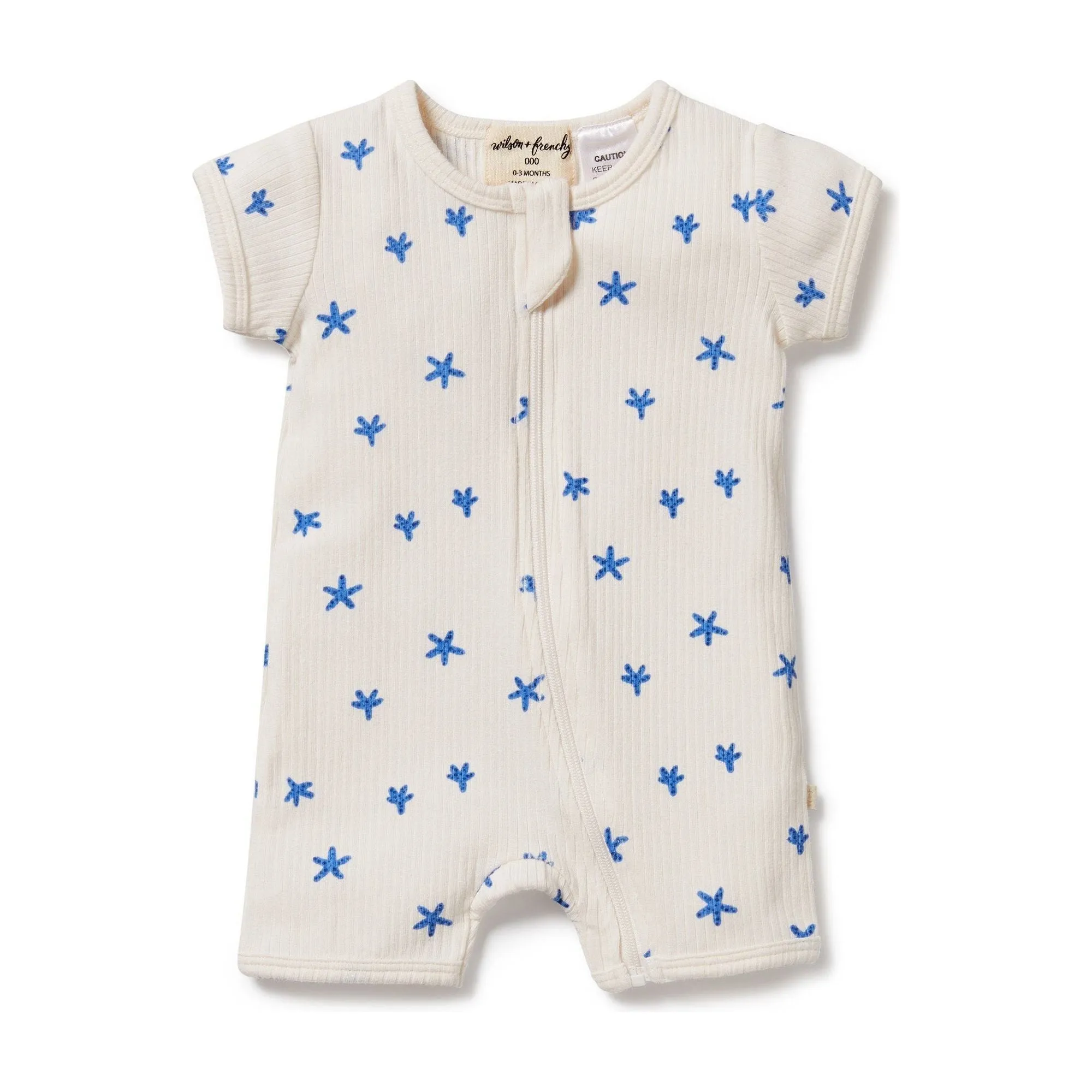 Little Starfish Organic Rib Zipsuit