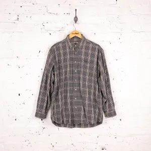 LL Bean Plaid Check Shirt - Grey - L