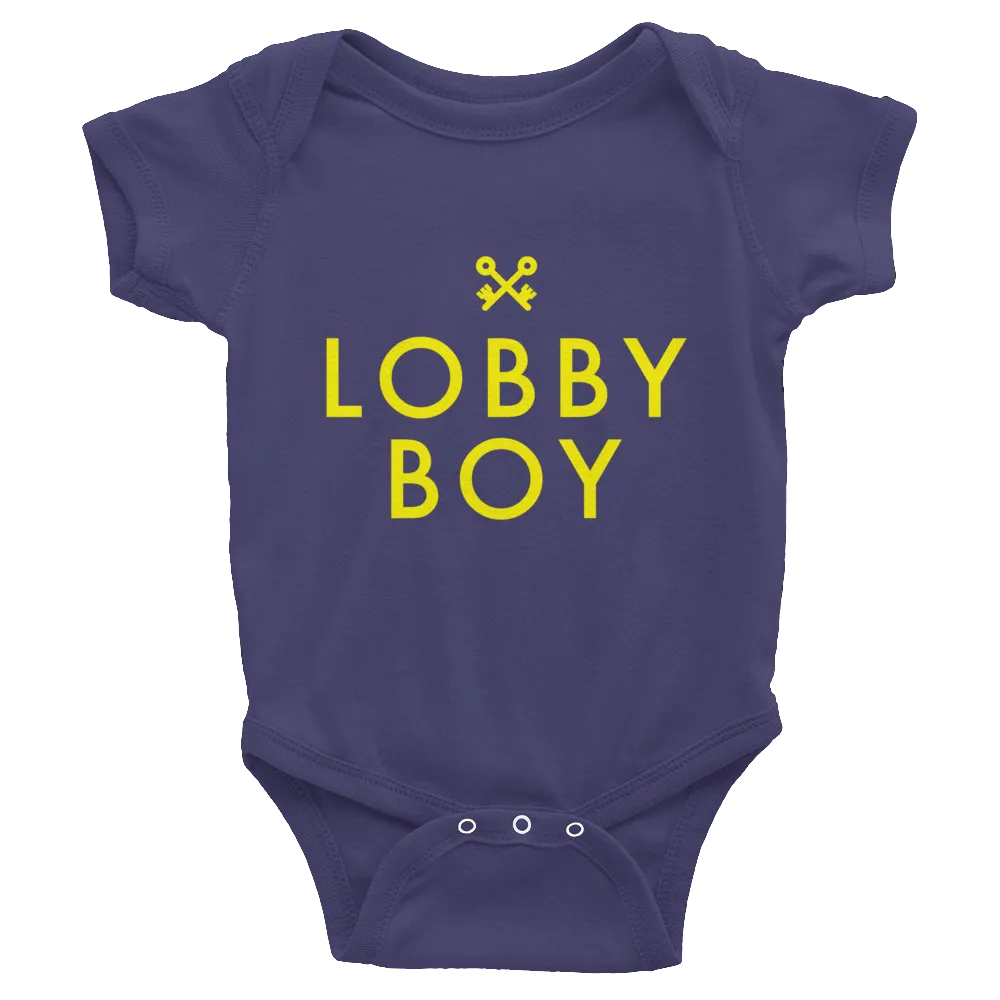 Lobby Boy Infant Baby Rib Short Sleeve
