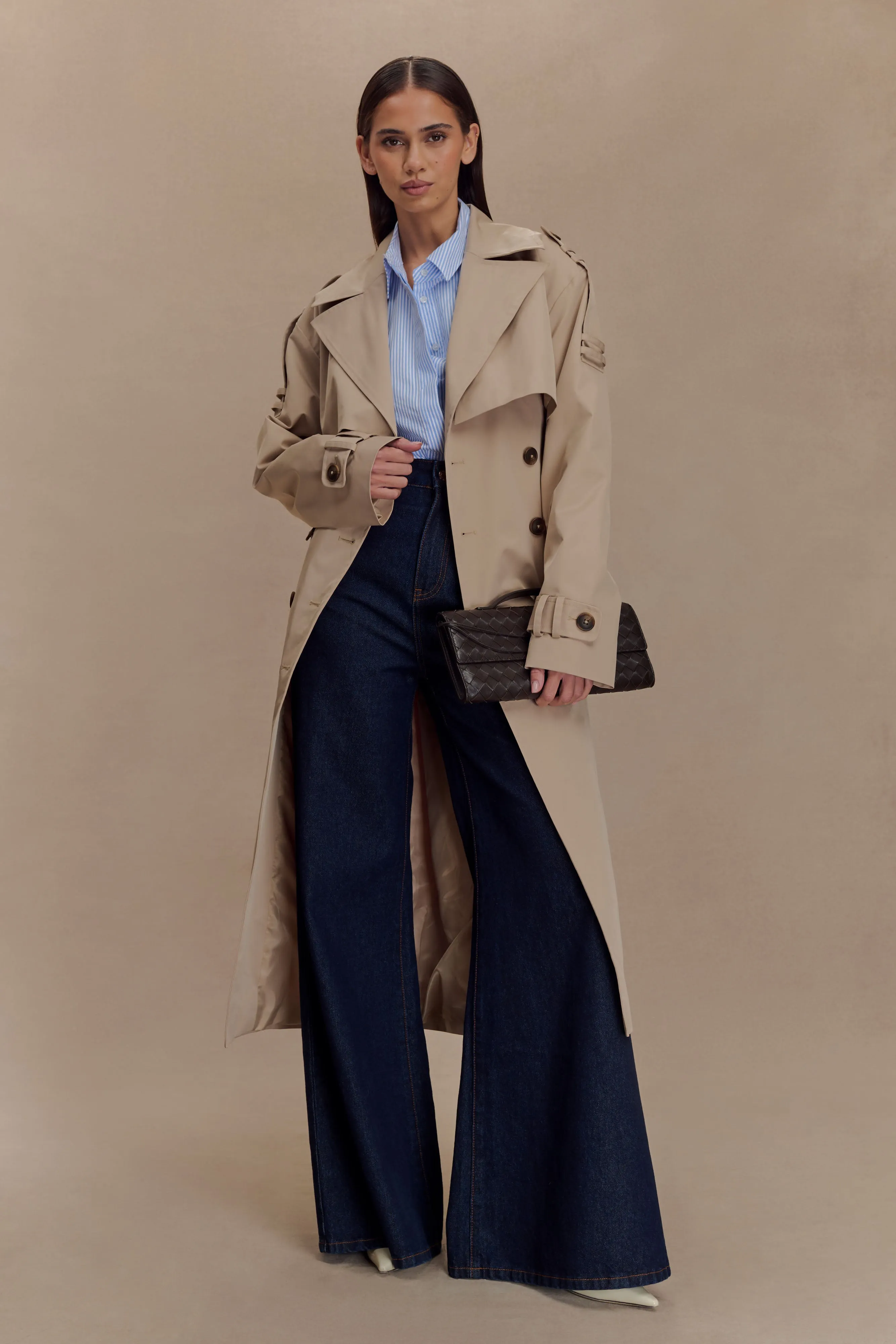 Lois Twill Trench Coat - Camel