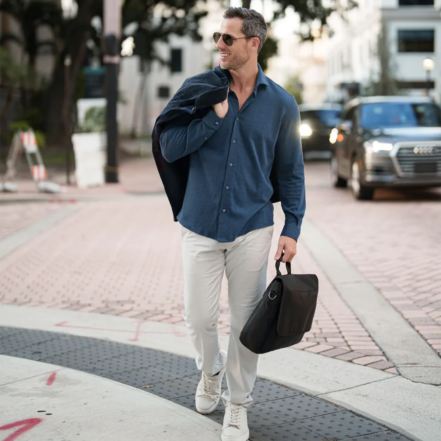 Long Sleeve Knit Pique Shirt