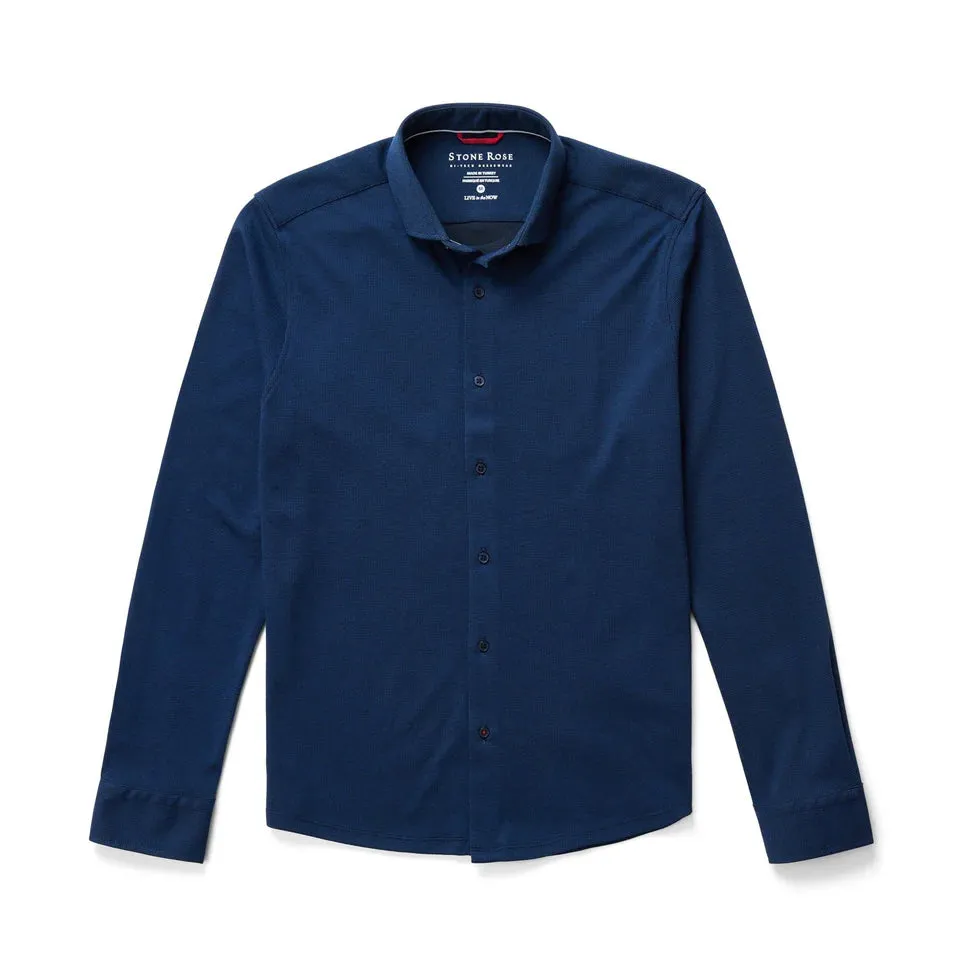 Long Sleeve Knit Pique Shirt