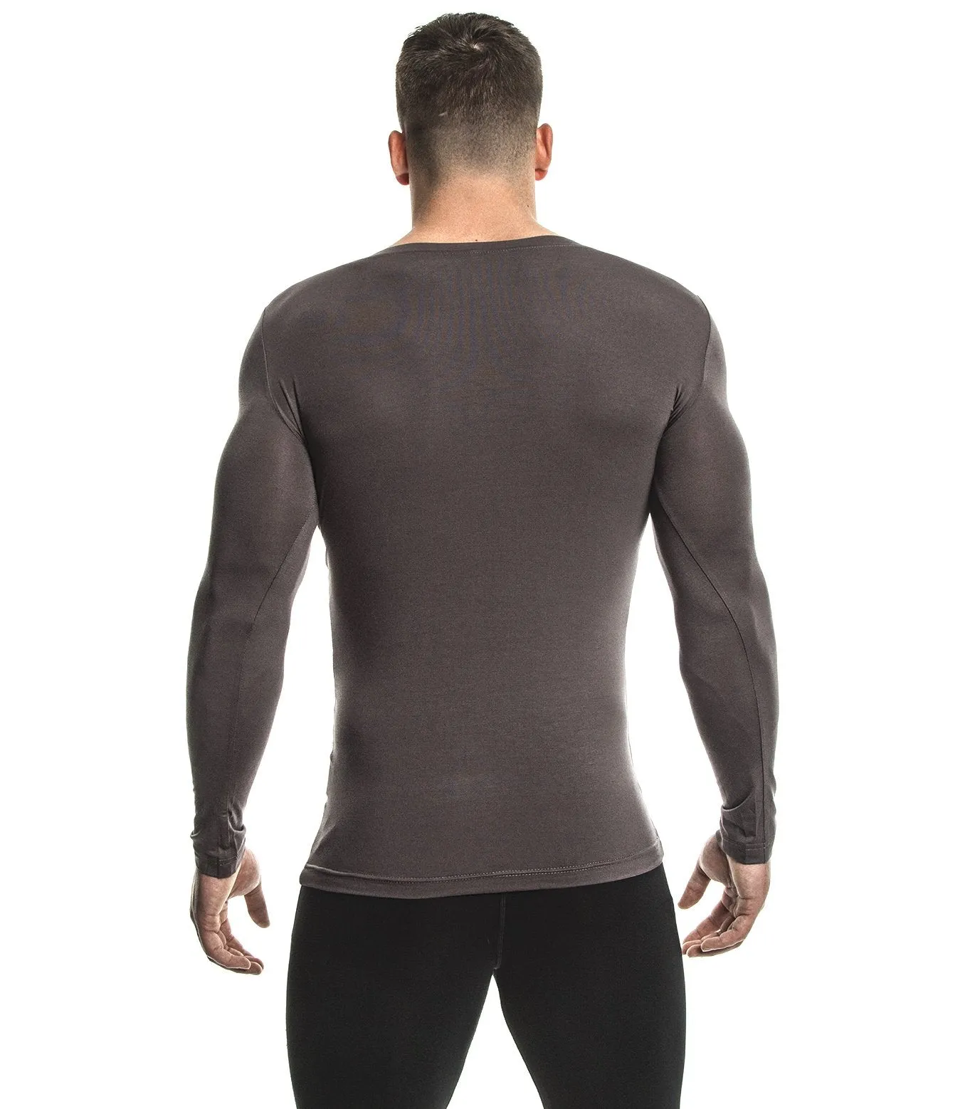 Long Sleeve Shirt (Grey) - Bamboo/Elastin Fiber