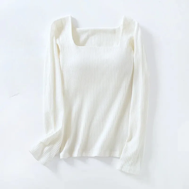 Long Sleeve Top With Built In Bra Sleepwear Loungewear Cotton