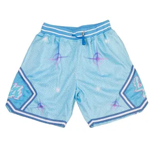 LOS ANGELES AIRBRUSH BASKETBALL SHORTS (LIGHT BLUE)