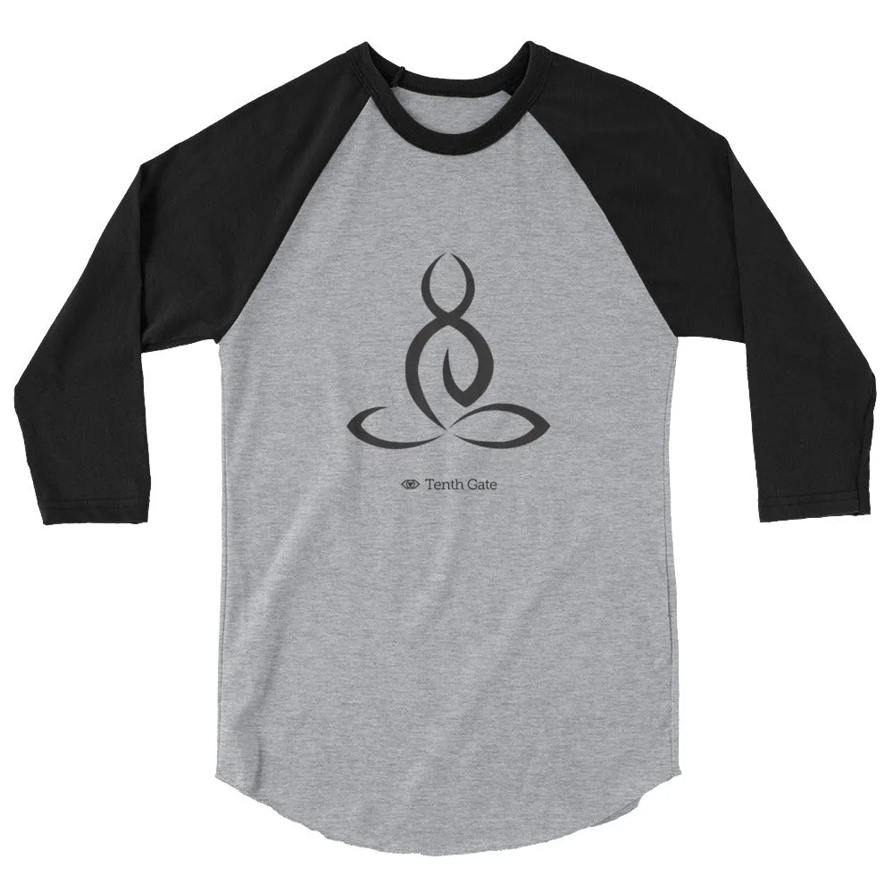 Lotus Posture 3/4 sleeve raglan shirt