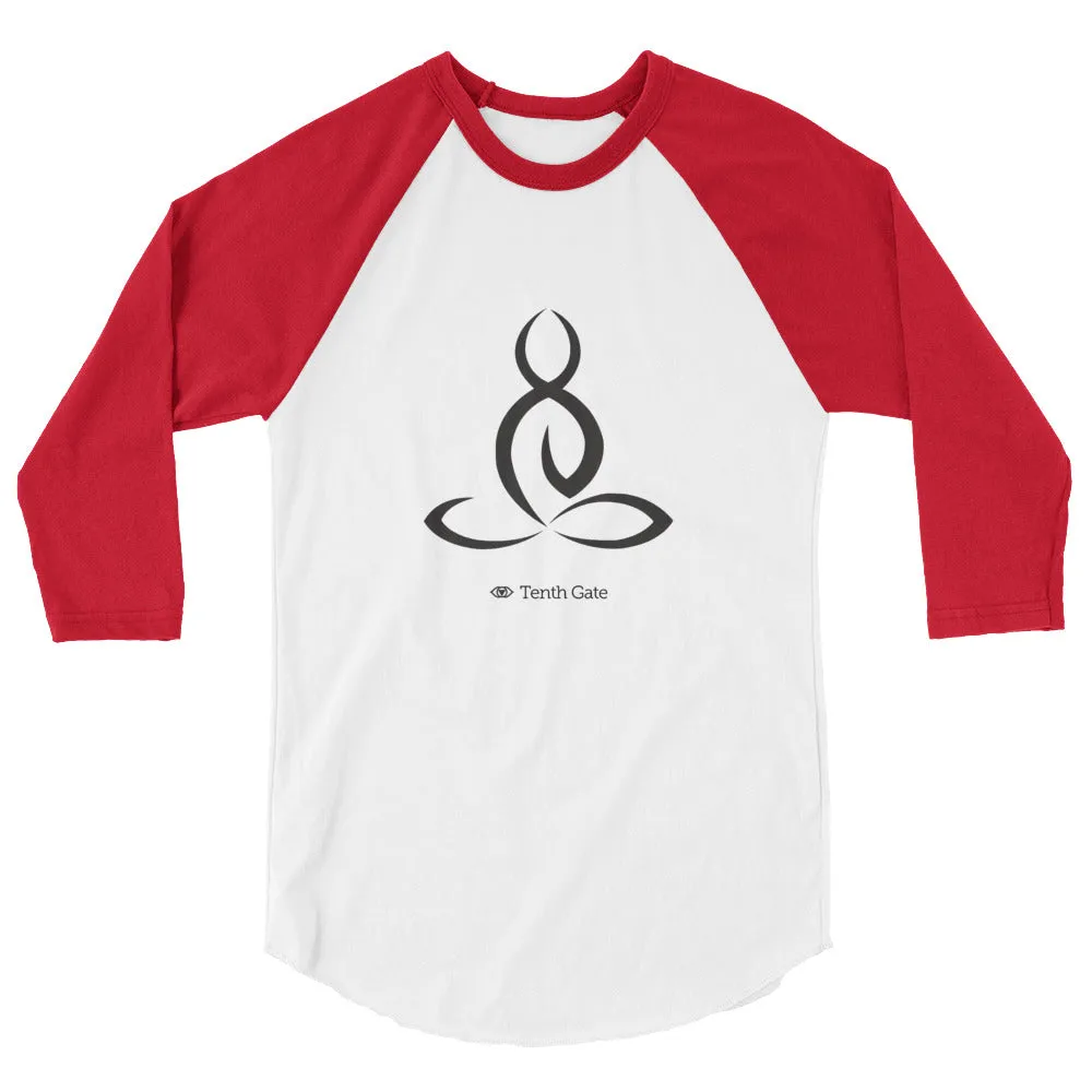 Lotus Posture 3/4 sleeve raglan shirt