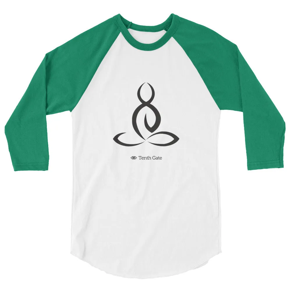 Lotus Posture 3/4 sleeve raglan shirt