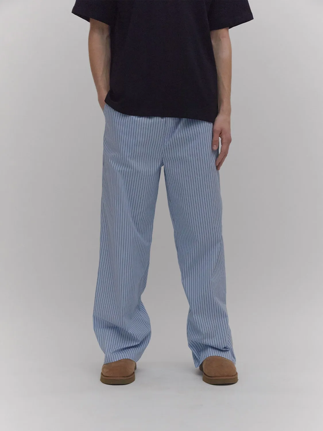Lounge Pants Blue Pinstripe