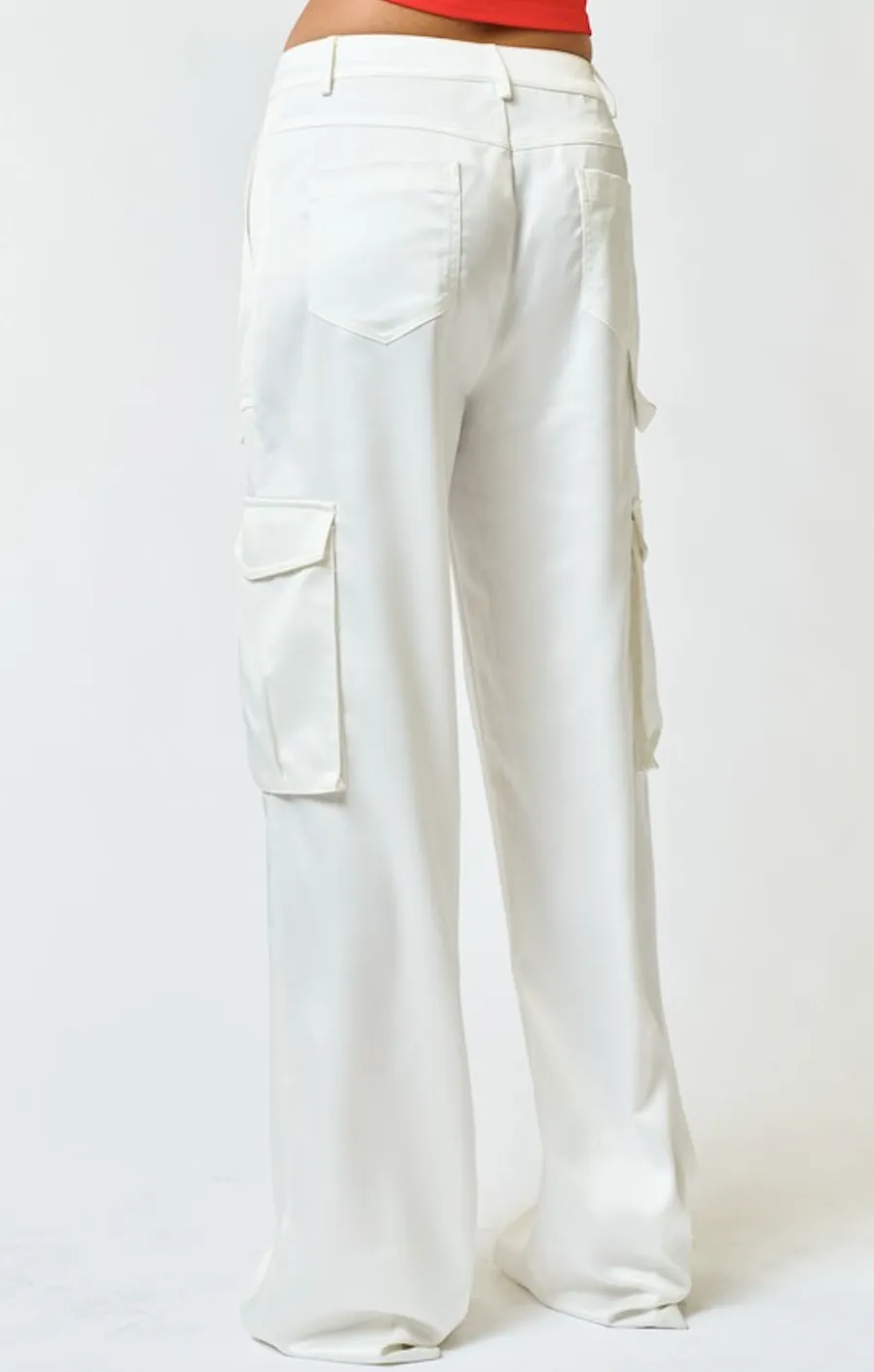 Low Rise Cargo Wide Leg Pants