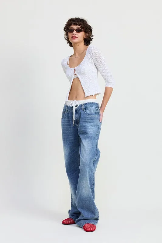 LOW RISE DENIM JEAN
