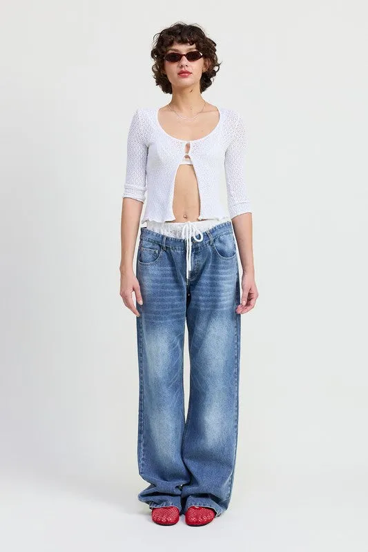 LOW RISE DENIM JEAN