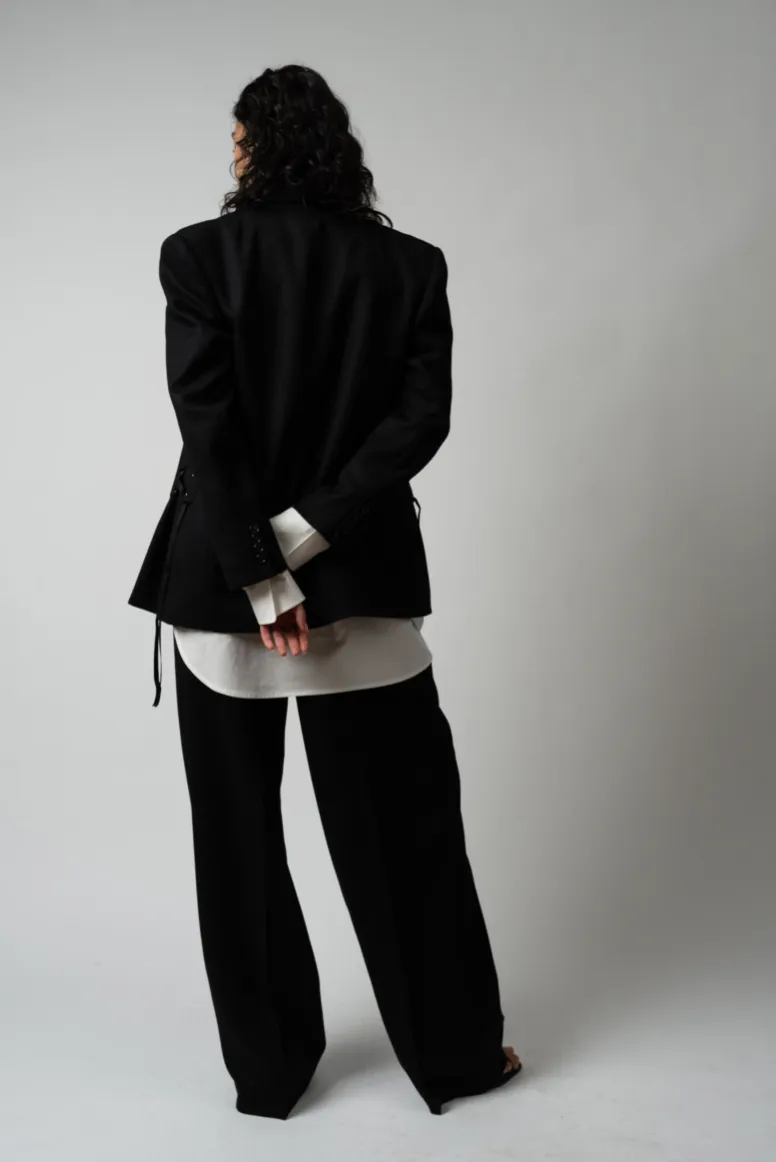 Low Rise Pleated Trouser