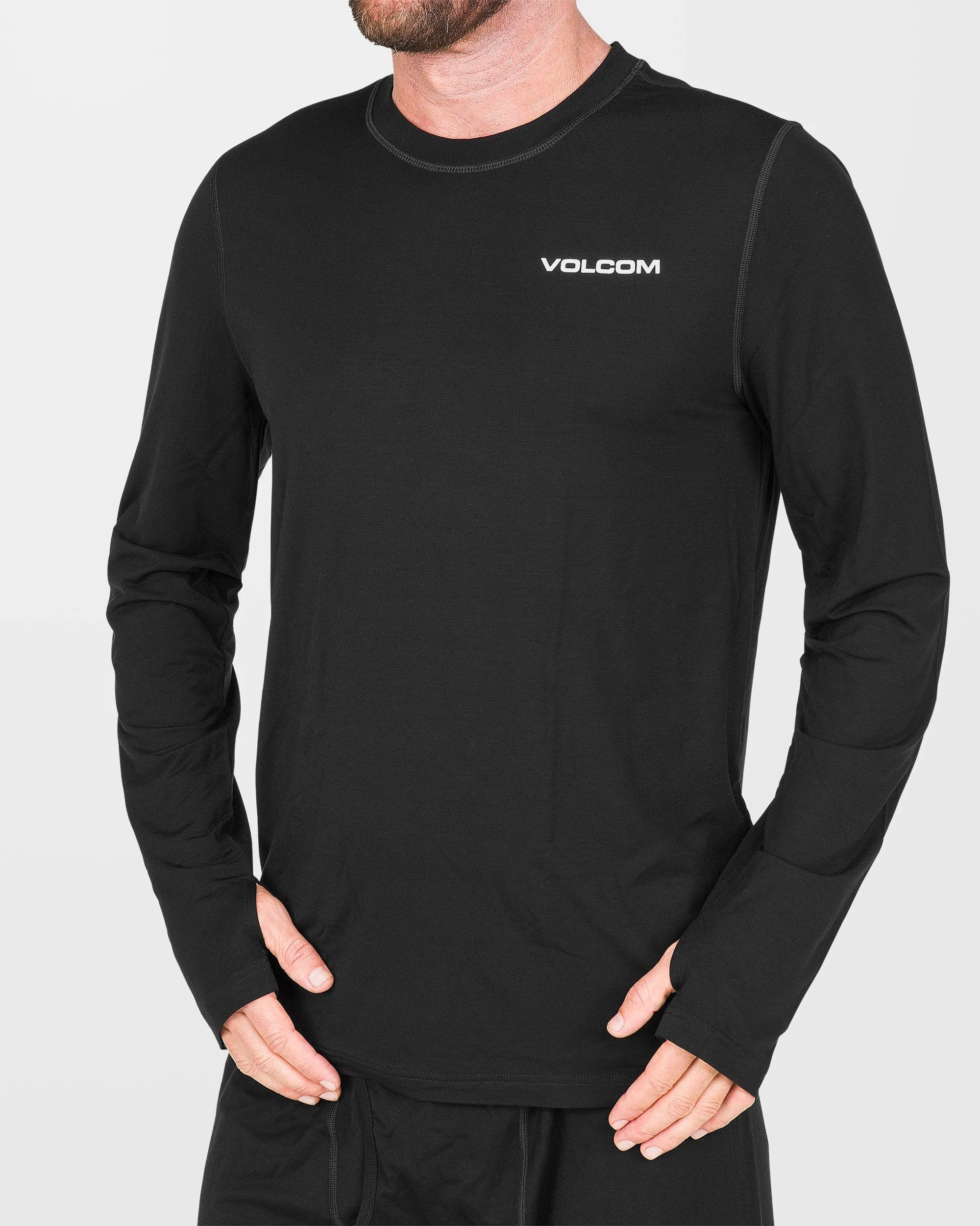 M Merino Blend Base Layer Langarmshirt - Black
