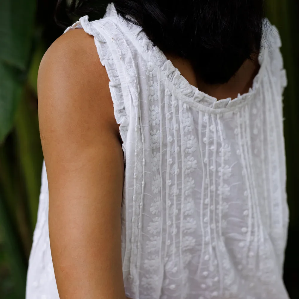 Marigold Embroidered Organic Cotton Nightie
