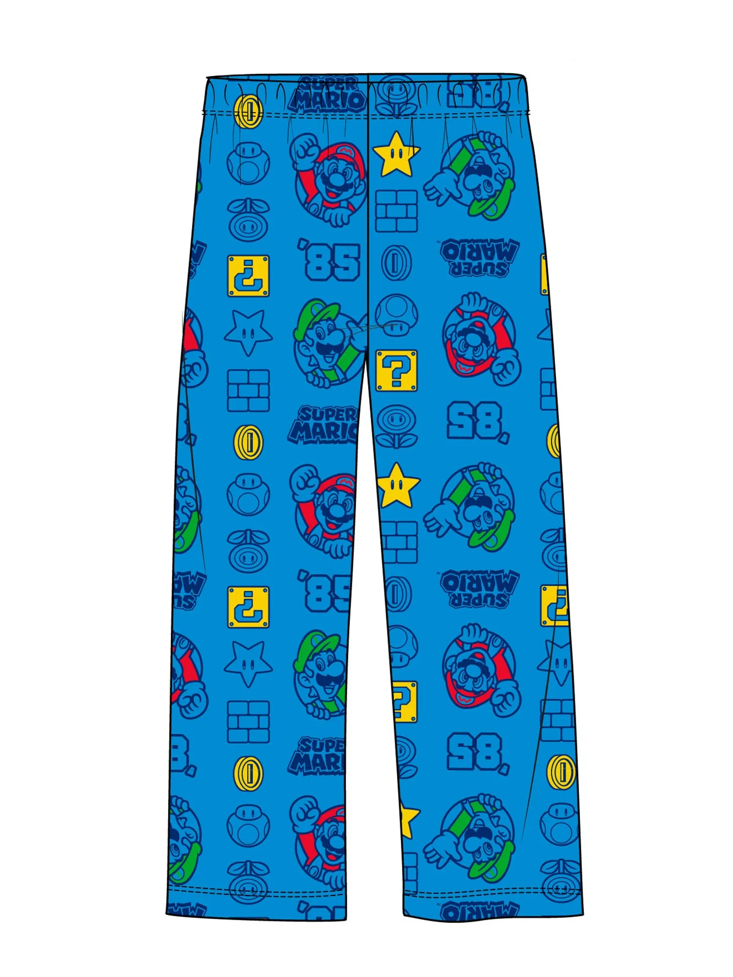 Mario Boys Pajama Outfit Coat Style PJs 2pc Pajamas Set, 4-10, Blue