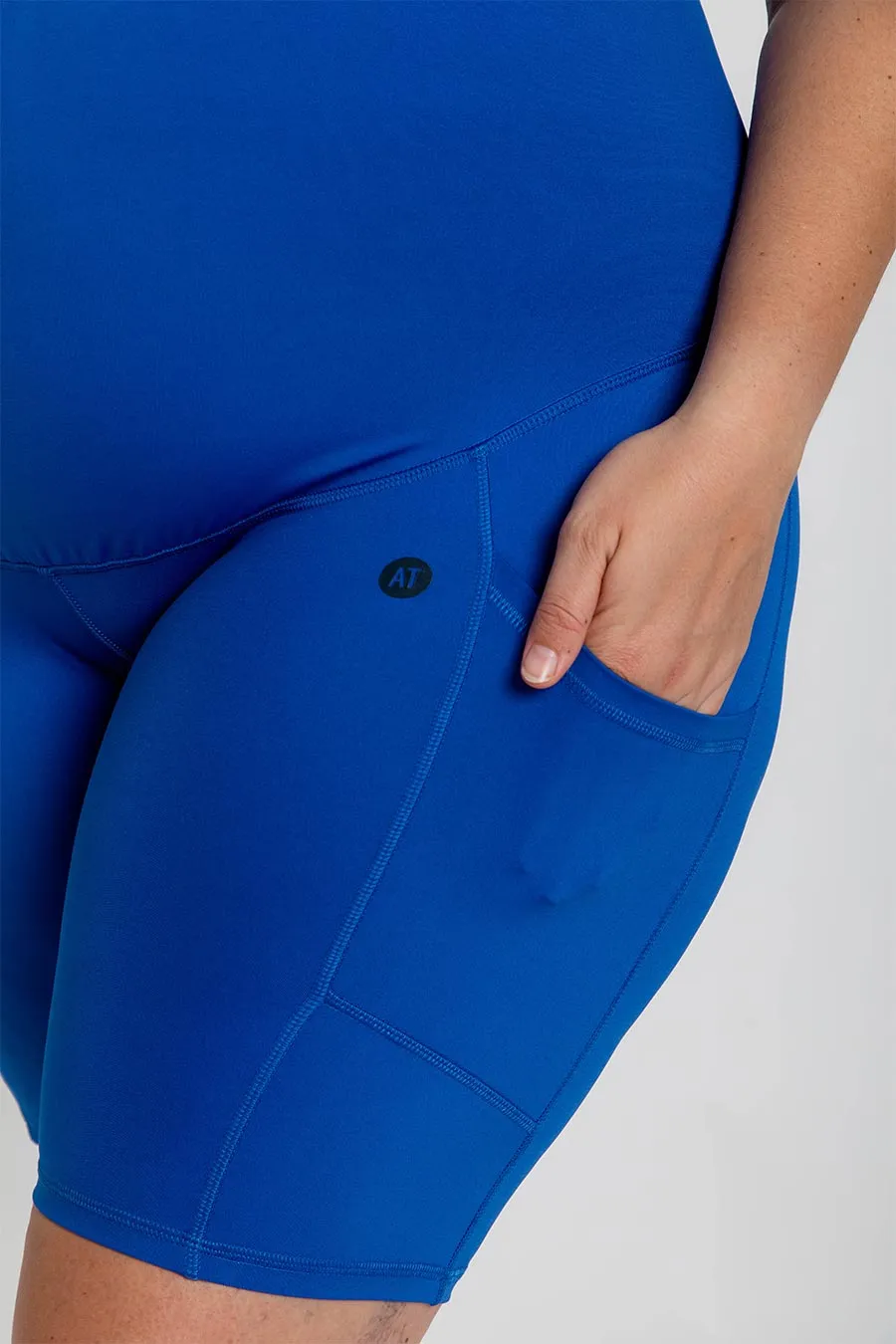 Maternity Bike Short with Pockets - Cobalt Blue