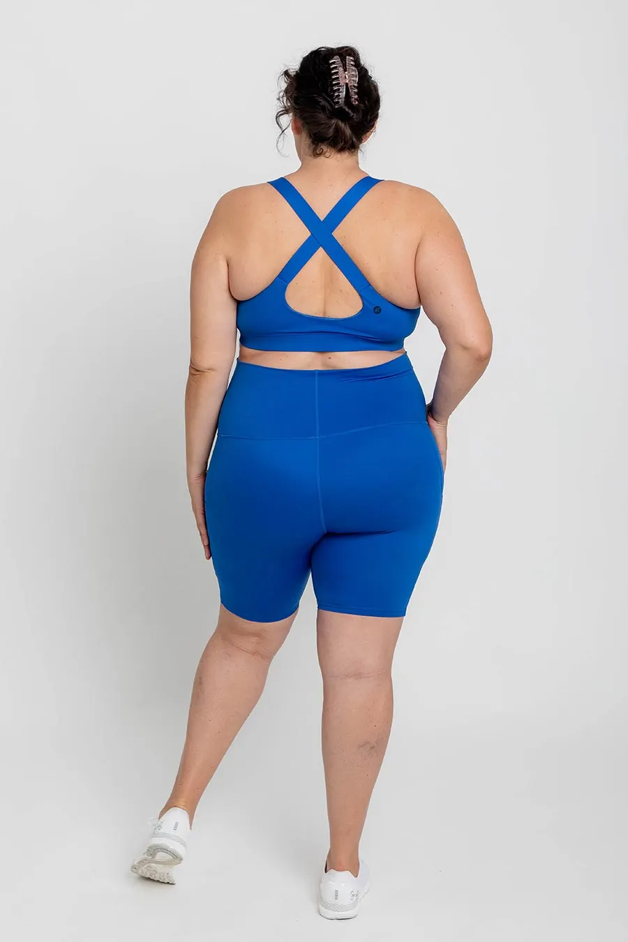 Maternity Bike Short with Pockets - Cobalt Blue