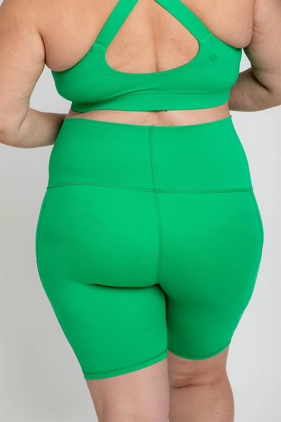 Maternity Bike Short with Pockets - Kelly Green