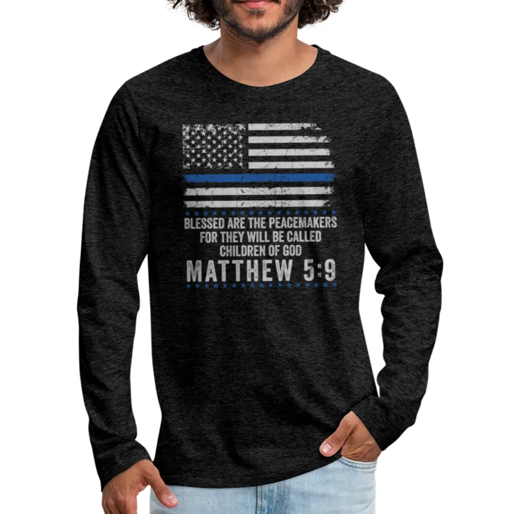 Matthew 5:9 Men's Premium Long Sleeve T-Shirt