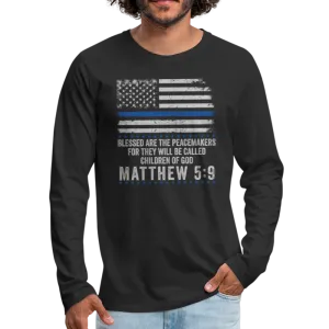 Matthew 5:9 Men's Premium Long Sleeve T-Shirt